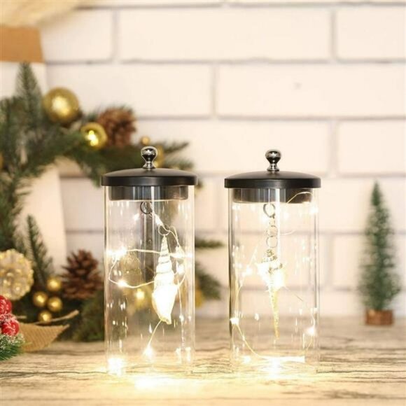 Set of 2 Sea Shell Pendant Decorative Lamp Battery Powered Light - Picture 2 of 6